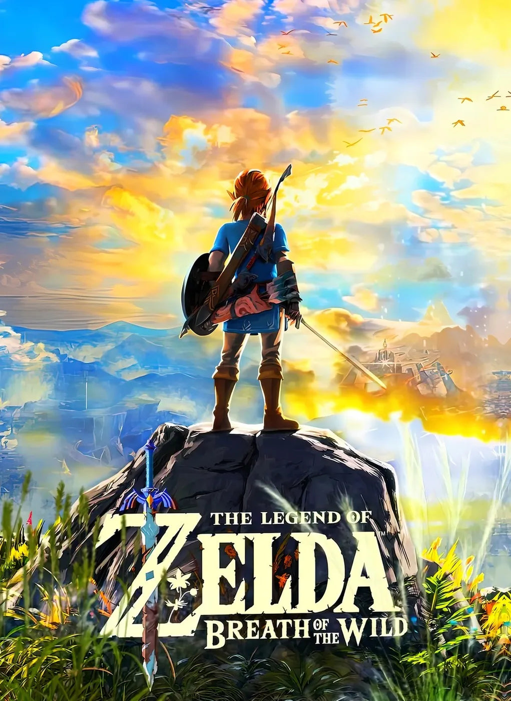 Zelda Breath of the Wild Link metal wall art